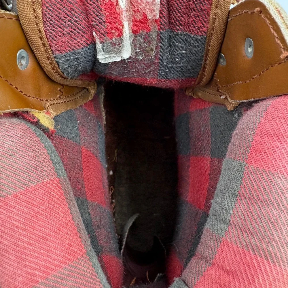 Rod & Gun Duck Boots Mens Brown Green Thinsulate Plaid VTG Insulated Rain Snow